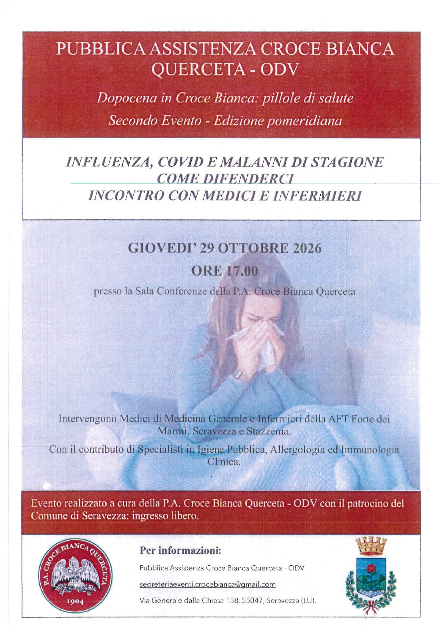 Incontro con medici ed infermieri per come difenderci da : influenza, covid e malattie di stagione